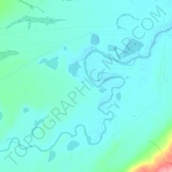 Ukuk Plateau topographic map, elevation, terrain