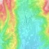 Quinto topographic map, elevation, terrain