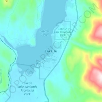 Lakelse topographic map, elevation, terrain