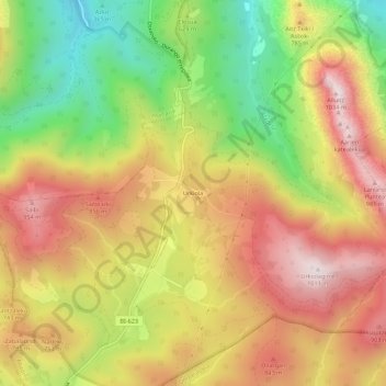 Urkiola topographic map, elevation, terrain