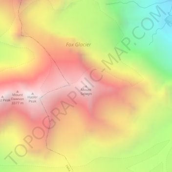 Mount Selwyn topographic map, elevation, terrain