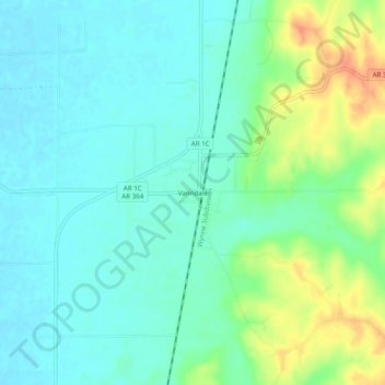 Vanndale topographic map, elevation, terrain