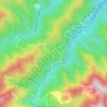 Biserno topographic map, elevation, terrain