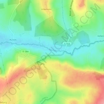 Pré Rateau topographic map, elevation, terrain