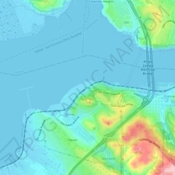 Selby topographic map, elevation, terrain