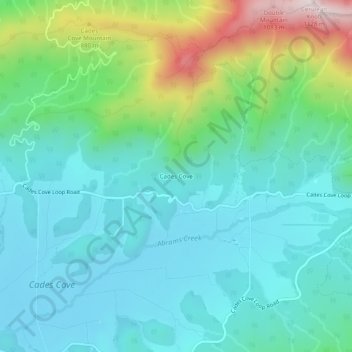 Cades Cove topographic map, elevation, terrain