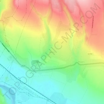 Mereni topographic map, elevation, terrain