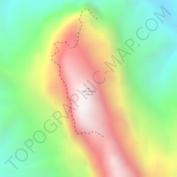 Phou Phathi topographic map, elevation, terrain