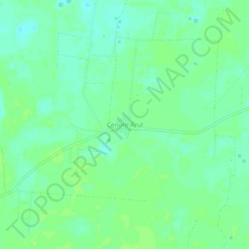 Cenote Azul topographic map, elevation, terrain