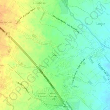 Eden topographic map, elevation, terrain