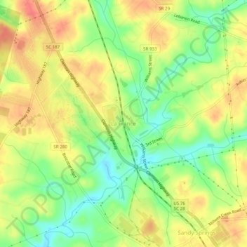 La France topographic map, elevation, terrain