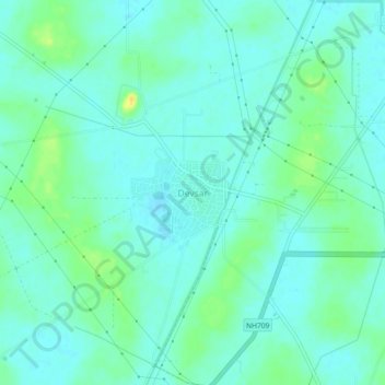 Devsar topographic map, elevation, terrain