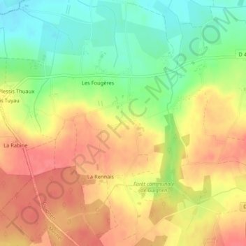 La Cofarie topographic map, elevation, terrain