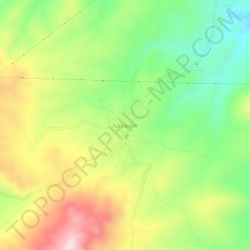 Karadiğin topographic map, elevation, terrain