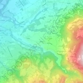 Triches topographic map, elevation, terrain
