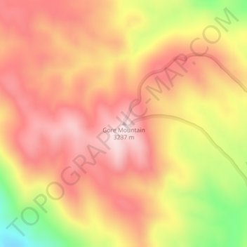 Gore Mountain topographic map, elevation, terrain