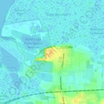 West Street topographic map, elevation, terrain