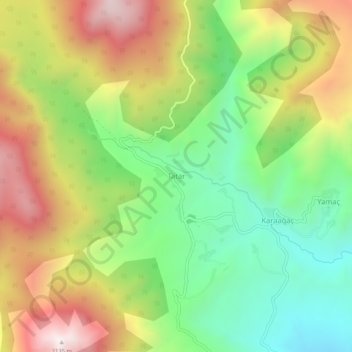 Tatar topographic map, elevation, terrain