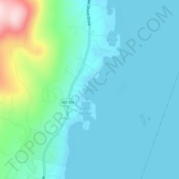 Still Bay topographic map, elevation, terrain