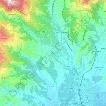 Il Rovo topographic map, elevation, terrain