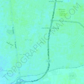 Dullu topographic map, elevation, terrain