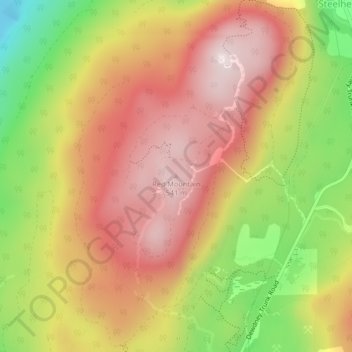 Red Mountain topographic map, elevation, terrain