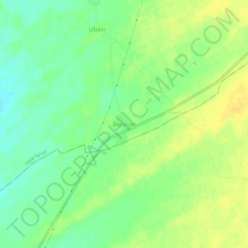 Berasar topographic map, elevation, terrain