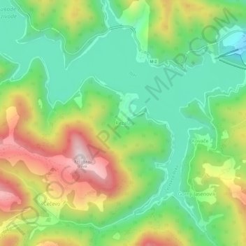 Rezala topographic map, elevation, terrain