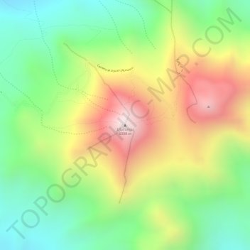 Uturuncu topographic map, elevation, terrain