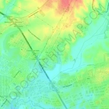 Casal Monastero topographic map, elevation, terrain