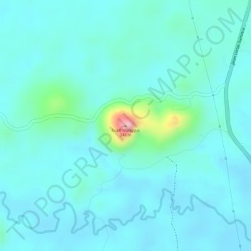 Bukit Manggus topographic map, elevation, terrain
