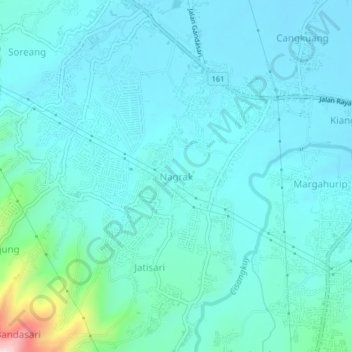 Nagrak topographic map, elevation, terrain
