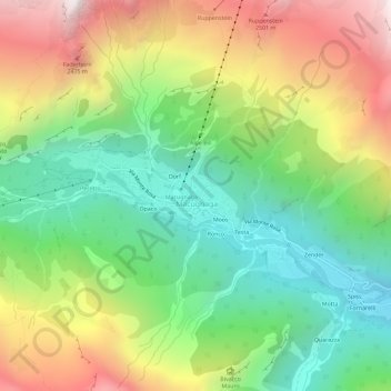 Prati topographic map, elevation, terrain