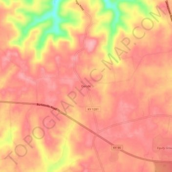 Decide topographic map, elevation, terrain