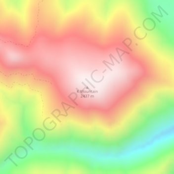 K Mountain topographic map, elevation, terrain