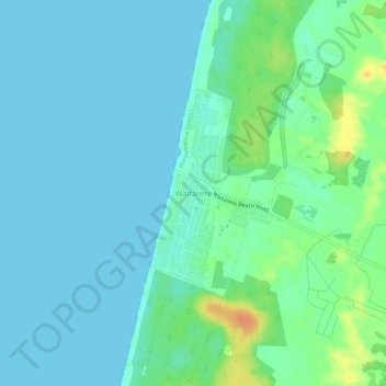 Waitārere topographic map, elevation, terrain