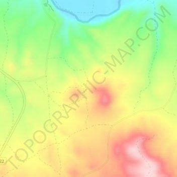 Platas topographic map, elevation, terrain