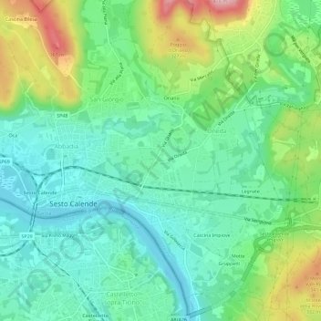 Sciuino topographic map, elevation, terrain