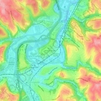 Kirwan Heights topographic map, elevation, terrain