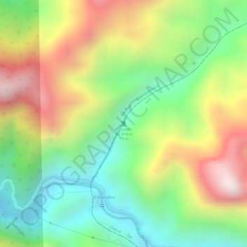 Cascada La Sirena topographic map, elevation, terrain