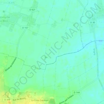 L Etape topographic map, elevation, terrain