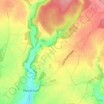 Le Petit Lincourt topographic map, elevation, terrain