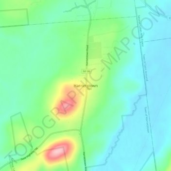 Harrietstown topographic map, elevation, terrain