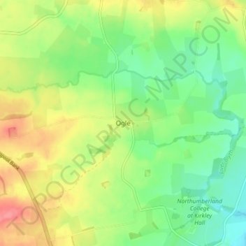 Ogle topographic map, elevation, terrain