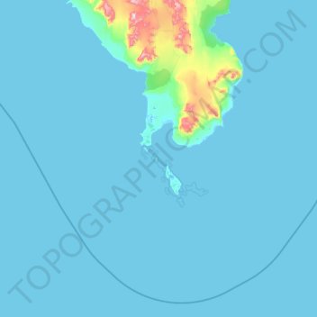 Stjernøya topographic map, elevation, terrain