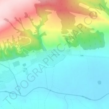 Slaviantsi topographic map, elevation, terrain