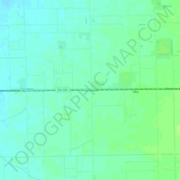 Van Allen topographic map, elevation, terrain