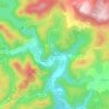 Les Bains d'Avène topographic map, elevation, terrain