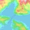 Perast topographic map, elevation, terrain