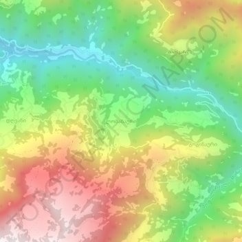 Lomanauri topographic map, elevation, terrain